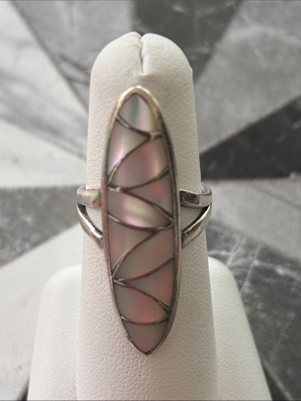 VTG Sterling Silver MOP Ring